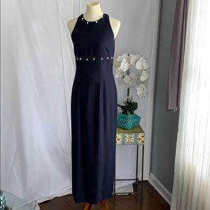 Watters and Watters  navy blue prom dress size 8